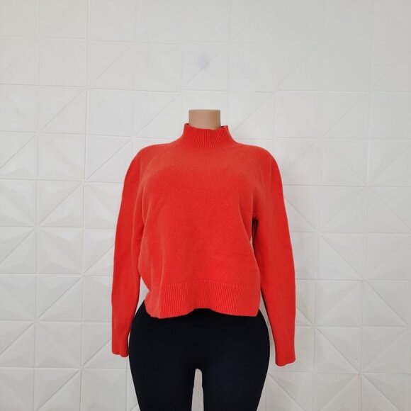 BODEN Women's Gladioli Orange Marion Merino Ribbed High-Neck Sweater Size L - Picture 2 of 8